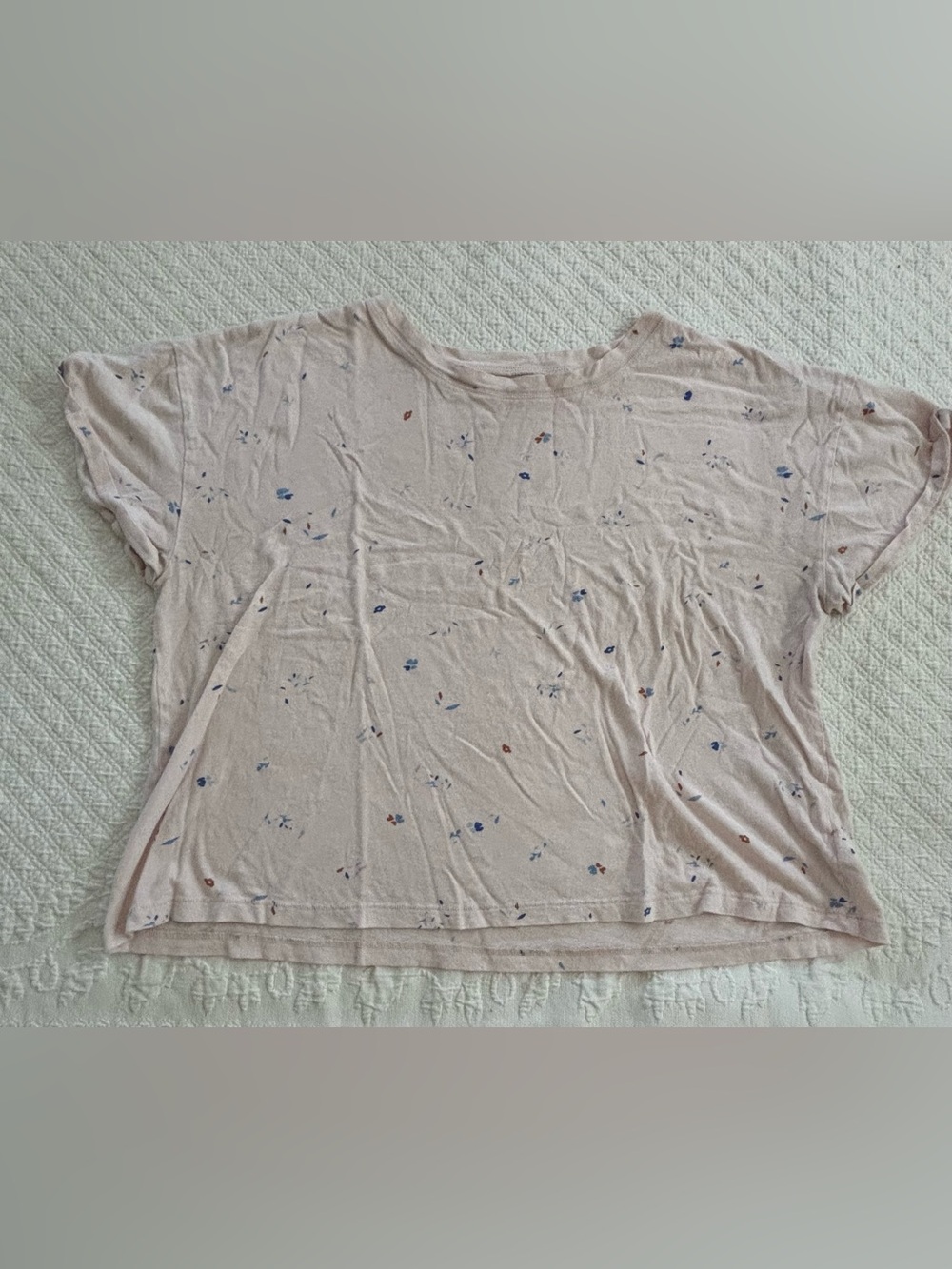 Women's Short Sleeve Tee - Light Pink Floral